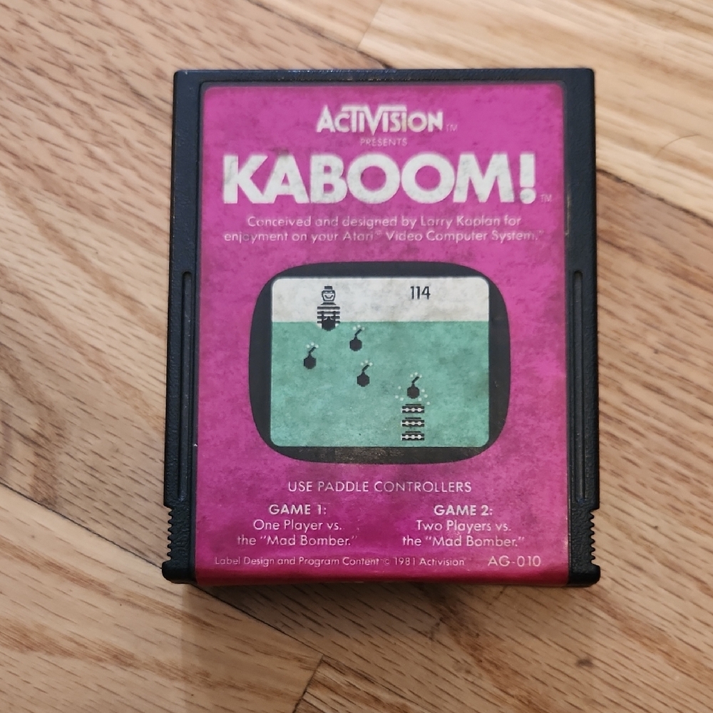 Activision Kaboom! Atari Game Cartridge Circa 1981 AS IS